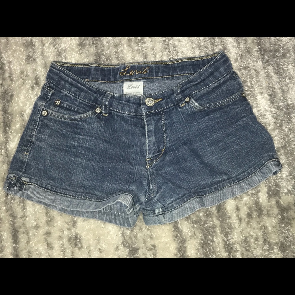 Girls Levi’s blue jean shorts size 12 regular